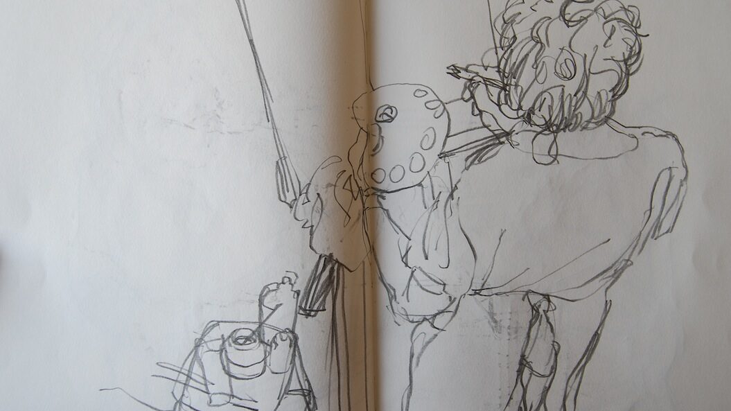 Un peintre à l'oeuvre